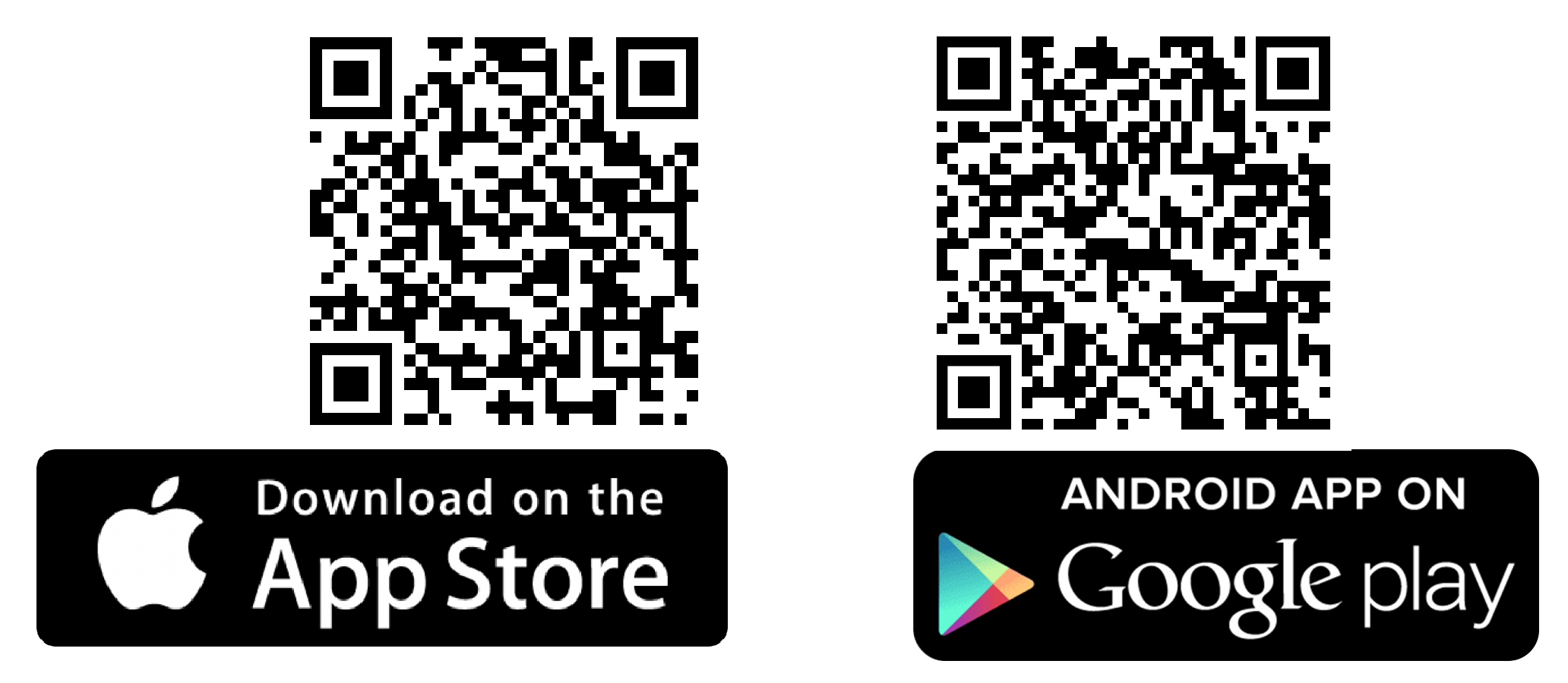 QC-Codes zum Download der BundesMessengerX-App für Android – links im Bild - und iOS, rechts im Bild
